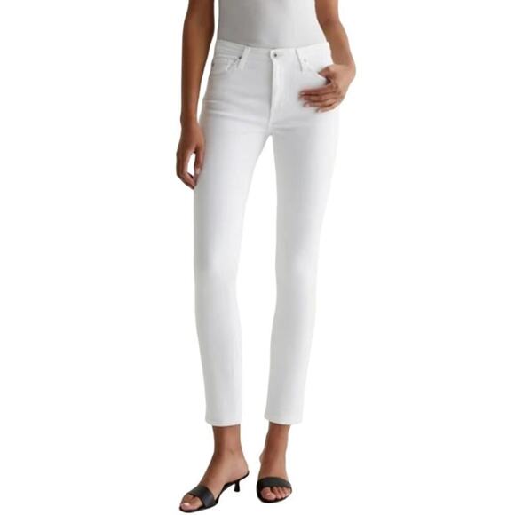 Adriano Goldschmied The Prima Cigarette Leg Jeans Denim White Women's Size 32 - Picture 1 of 8